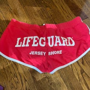 Red Lifeguard Bottie Shorts